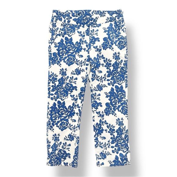 Janie & Jack | Edwardian Floral Sateen Crop Pant (5) 💙 - Picture 1 of 5
